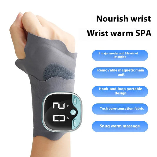 Wrist Massager Heating Wrist Protector 5 Levels Hot Compress Vibration Massage Electric Carpal Tunnel Breathable Hand Relax